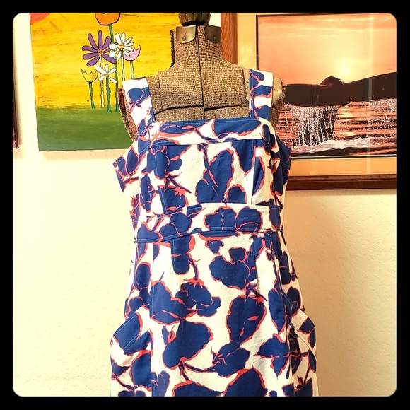 Lands' End Dresses & Skirts - Land's End Navy and White Dress